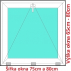 Plastová okna S SOFT šířka 75 a 80cm x výška 65-80cm 